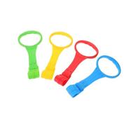 Baluue 4pcs Pull Rings for Walking Assistance Bright Colored Nursery Cot Hanging Rings with Smooth Edges PP Material Pull-up Hand Grips for Stand-up Safety and Early Color Recognition
