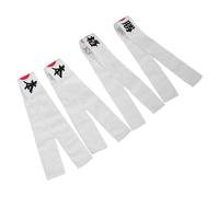 Baluue 4pcs Samurai Karate Hachimaki Headbands with Motivational Japanese Prints Tie Back Bandanas for Sports Cooking Team Building and Competition