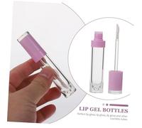Baluue 4pcs Small Transparent Lip Gloss Tubes Refillable Plastic Containers for Lip Balm Oil DIY Makeup Portable Cosmetic Storage