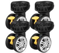 Baluue 4pcs Suitcase Replacement Wheels Smooth Rolling Silent Luggage Caster Wheels Easy Installation for Travel Suitcases and Trolleys