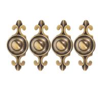 Baluue 4pcs Vintage Zinc Alloy Cabinet Knobs with Backplate and Screws Single Hole Drawer Pull Handles for Cupboard and Cabinet with Effortless Installation and Scratch Resistance