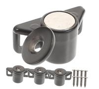 Baluue 4pcs Vintage Zinc Alloy Magnetic Door Catches for Cabinet Cupboard Furniture Strong Round Magnet Latches for Pantry Closet Doors Catch in Black