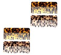 Baluue 4pcs Wide Tooth Hair Detangling Comb Static Cellulose Acetate Combs for Wet Dry Hair Stress Relief Scalp Massage Leopard Print Design