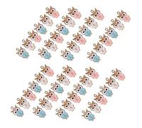 Baluue 50 Pcs Enamel Owl Charms Pendant for Jewelry Making DIY Crafting Accessories with Drip Oil Design Mixed White Blue Pink Colors for Earrings Bracelets and Party