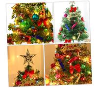 Baluue 50cm Mini Christmas Tree Ornament LED Lights, Desktop Festival Decor for Party Supplies, Small Tabletop Christmas Tree Adornment for Holiday Decoration