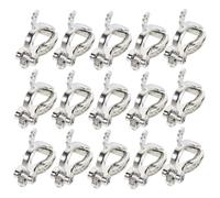 Baluue 50Pcs Earring Bases DIY Jewelry Making Accessories Non-Pierced Safe Ear Clips Triangle Flat Pad for Custom Ear Clip Creations