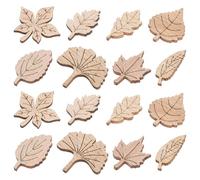 Baluue 50pcs Maple Leaf Wood Chips for Scrapbooking, Wood Slices Embellishments for Aesthetic Journaling and DIY Crafts, Natural Wooden Decorations for Scrapbook Albums