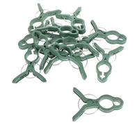 Baluue 50pcs Plant Support Clips for Phalaenopsis and Plant Branches Plastic Stem Clip with Green Garden Clamp Uprightly and Protects Against Rough Weather for Garden Vine