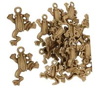 Baluue 50pcs Vintage Bronze Frog Charms Zinc Alloy Pendants for DIY Necklace Bracelet Making Craft Accessories Gift for Women Friends Jewelry