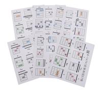 Baluue 57pcs Guitar Chord Fingering Diagram Cards Guide Beginner Music Accessory Chord Chart for Learning Guitar Classes Personal Practice Portable Diagram