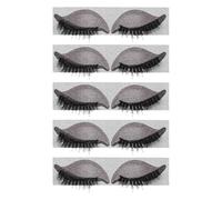 Baluue 5pairs Lazy Eye Makeup Set Eyelash and Eyeshadow Stickers Instant Stick for Party Halloween No Mess Pvc Eyeshadow Lashes Combo