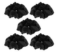 Baluue 5pcs Black Elastic Hairnet for Ballet and Dance Hair Bun Cover Nets Invisible Fabric Snood for Nurses and Flight Attendants Prevents Hair from Becoming Loose