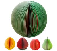 Baluue 5pcs Fruit Shaped Memo Stickers Paper Pads for Office and School Use, Portable and Convenient Self-adhesive Note Pads, Creative Lovely Design for Computers and Desks