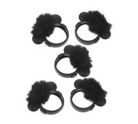 Baluue 5pcs Furry Windscreen Microphone Cover Lavalier Windproof Muffs Dust Protection for Recording Live Streaming Ktv