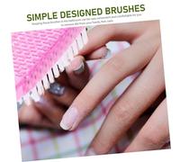 Baluue 5pcs Nail Dust Cleaning Brushes with Curved Handle Soft Bristle Nail Scrub Brushes for Fingernail and Pedicure Surface Cleaning for Home and Travel