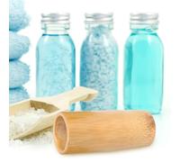 Baluue 5pcs Small Bamboo Cupping Therapy Cups Set, Carbonized Bamboo Suction Jars 3-4cm Diameter, 10cm Height, Professional Household Fire Cupping Massage Tools for Body Relaxation