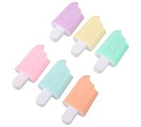 Baluue 6 Pcs Ice Cream Kawaii Highlighters Set, Pastel Color Emphasize Marking Pens with Cartoon Design, Multi-Color Highlight Pens for School and Office Use