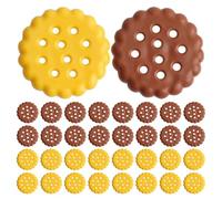 Baluue 60pcs Cute 3D Cookie Erasers Bulk School Rubbers Set with Yellow and Brown Mini Biscuit Designs for Classroom Rewards and Back to School Supplies