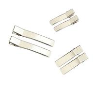 Baluue 60pcs Double Prong Hair Clips 3.3cm 4.6cm 5.7cm Sizes Sturdy Alloy Styling Clips for Diy Hairdressing Suitable for Salon and Home Use
