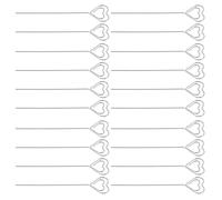 Baluue 60pcs Heart Shaped Metal Memo Clip Holder 13cm Floral Table Number Greeting Card Stand for Wedding, Party, Office, Cake Decoration
