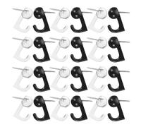 Baluue 60pcs Metal Push Pin Hooks for Wall Hanging, Small Multi-Function Thumb Tacks and Black, Reusable Picture Frame and Message Board Pushpins for Home and Office