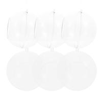 Baluue 6Pcs Acrylic Globe Air Plant Holders with Opening Multi-functional Table Centerpiece Decor and Tea Light Candle Holders Transparent Orb Planters for Indoor Plants and Living