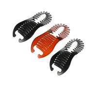 Baluue 6pcs Banana Hair Clips for Fine and Thin Hair Flexible Double Comb Styling Tool with Dense Teeth Non Slip Ponytail Holder for Women Black and Brown