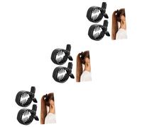 Baluue 6pcs Black Round Hair Clips Strong Tension Updo Ponytail Holders -day Hold for Buns and Stylish Hairstyles