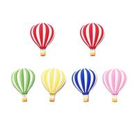 Baluue 6pcs Cartoon Hot Air Balloon Fridge Magnets Set, Colorful Soft PVC Refrigerator Stickers Magnetic Backing, ’ Kitchen Decor and Blackboard Note Holders, Multi-Color for Home