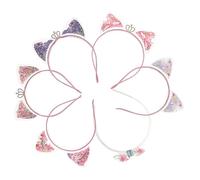 Baluue 6pcs Cat Ear Headband Boy Girl Headband Boys and Girls Cat Costume Accessories Ears Random Style