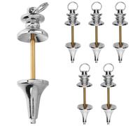 Baluue 6pcs Copper Dowsing Pendulum for Chakra Meditation and Divination Smooth Swinging Crystal Pendants for Balance and Spiritual Guidance