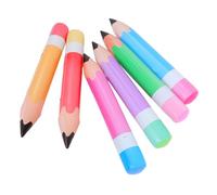 Baluue 6PCS Jumbo Inflatable Pencil Balloons Vibrant School Season Decorations for Classroom Birthday Party Graduation Photo Props Multipurpose Hanging Decor