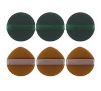 Baluue 6pcs Portable Loose Powder Puff Cosmetic Makeup Tool, Super Soft Hydrophilic Polyurethane Material, Washable and Saves Powder, Suitable for Dry and Wet Use