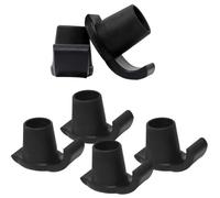 Baluue 6pcs Portable Walker Skis Glides for Elderly Walker and Cane, Black Plastic Replacement Sliders Good Stability and Easy to Install, for Snow and Mud Conditions