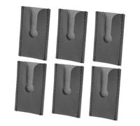 Baluue 6pcs PU Leather Head Protector Case for Men S Grooming Double Edge Butterfly Safety Cover Fit for Closed and Butterfly Style Travel Storage Pouch