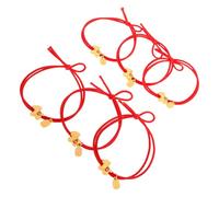 Baluue 6pcs Red Stretchy Hair Elastics for Thick Hair No Damage Ponytail Holders for Women Elastic Bands Comfortable for All-day Wear Chinese Year