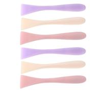 Baluue 6PCS Silicone Facial Mask Brush for Precise Mud Clay Application Thin Soft Applicator Spatulas in Purple White Pink Gentle Skin Care Tools for Even Face Mask Coverage and DIY