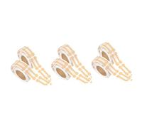 Baluue 6rolls Tamper Sealing Labels Self-Adhesive Kraft Stickers for Retail Packaging Jewelry Tags and Wrapping for Pricing and Secure Sealing