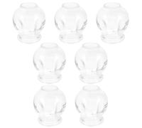 Baluue 7pcs Glass Cupping Cups Set for Body Therapy with Big Drawing Strength and Activated Vacuum Suction, Thicken Fire Cupping for Muscle Relief and Relaxation
