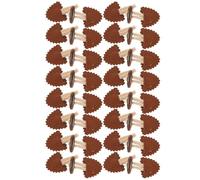 Baluue 8 Pairs Replacement Horn Toggle Buttons for Blazer and Clothing, Sew-on Coat Toggle Closures in Coffee Colour with Pu Leather and Cotton Thread, for DIY Sewing and Revamping