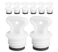 Baluue 8pcs 21Mm Rubber Hot Water Bottle Stoppers, Leakproof Thermal Bottle Plugs Seal Rings, Replacement Hot Water Bag Caps for Bath, Outdoor and Travel Use