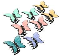 Baluue 8pcs Butterfly Hair Clips Non-slip Hair Claw Clips for Women, Plastic Material with Simple Design, for Daily Dressing and Taking a Bath Random Color
