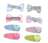 Baluue 8pcs Candy Hairpins for Girls Hair Slides Little Girls Hair Accessories Flower Barrette Clips Random Color