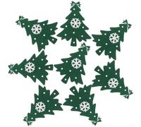 Baluue 8pcs Christmas Tree Cutlery Holder Sleeves Green Felt Silverware Pockets with Smooth Texture for Xmas Party Table Decor and Festive Dining Celebration