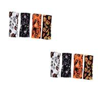 Baluue 8pcs Halloween Headbands Stretchy Sports Hair Accessories Skull Web and Pumpkin Patterns for Yoga Running Face Washing Comfortable and Fashionable for Women