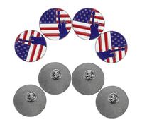 Baluue 8Pcs Patriotic Statue of Liberty Brooch Pins American Flag Enamel Lapel Pins for Women Dress Accessories Memorial Day Independence Day Celebrations Scratch-resistant Coating