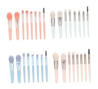 Baluue 8pcs Professional Makeup Kit Brush Set Matte Wooden Handle Cosmetics Brush Kit for Women Fine Dense Bristles No Shedding for Daily Use Learning