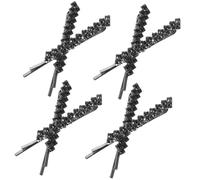 Baluue 8pcs Rhinestone Side Hair Clips Sparkly Hair Pins Practical Long-term Wear Accessories for Women Elegant Charming Style Party Dressing