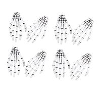 Baluue 8pcs Skeleton Hand Hair Clips Punk Halloween Accessories for Cosplay and Dress up and Eye-catching Skull Hairpins for Women and Teens