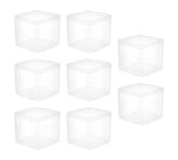 Baluue 8pcs Small Cube Candy Storage Box with Lid, Acrylic Square Treat Container, Convenient Portability and Crystal Visibility, for Party Favors and Gift Presentation